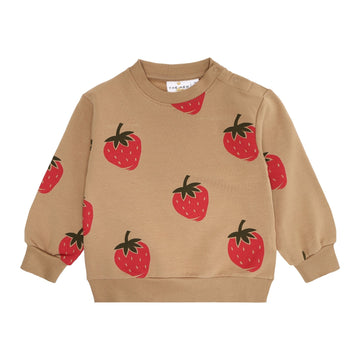 THE NEW Siblings - Lagora Sweatshirt, TNS5655 - Tannin Big Strawberry AOP