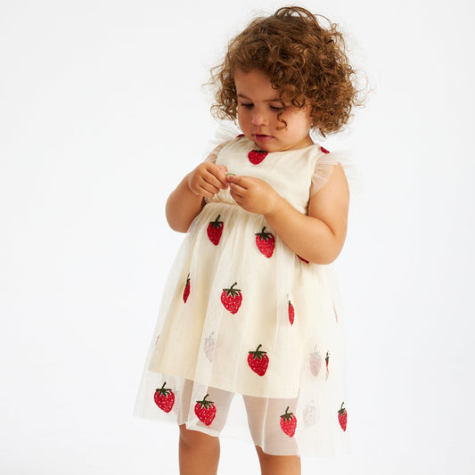 THE NEW Siblings - Loannah SL Dress, TNS5660 - Angora Big Strawberry AOP