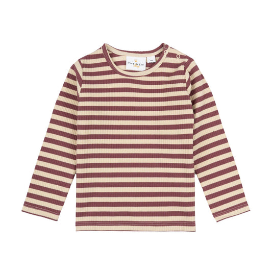 THE NEW Siblings - Fro Uni Rib LS Tee, TNS5798 - Crushed Berry