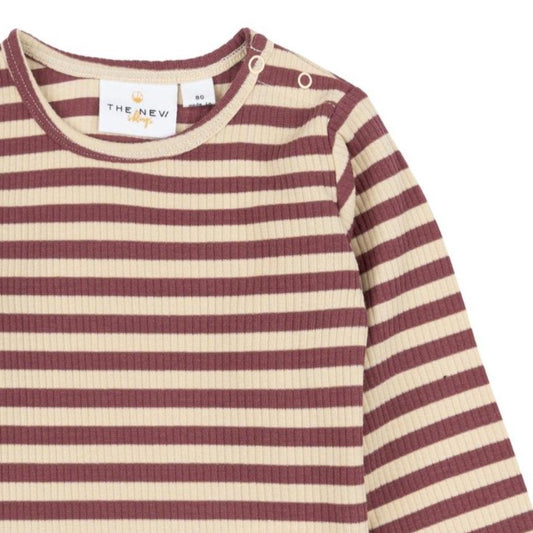 THE NEW Siblings - Fro Uni Rib LS Tee, TNS5798 - Crushed Berry