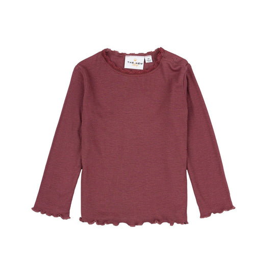 THE NEW Siblings - Krista LS Rib Tee, TNS5846 - Crushed Berry