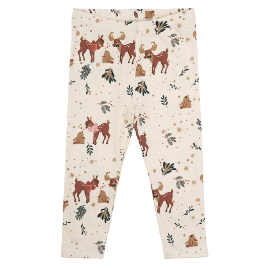 THE NEW Siblings - Holiday Leggings, TNS5897 - White Swan AOP