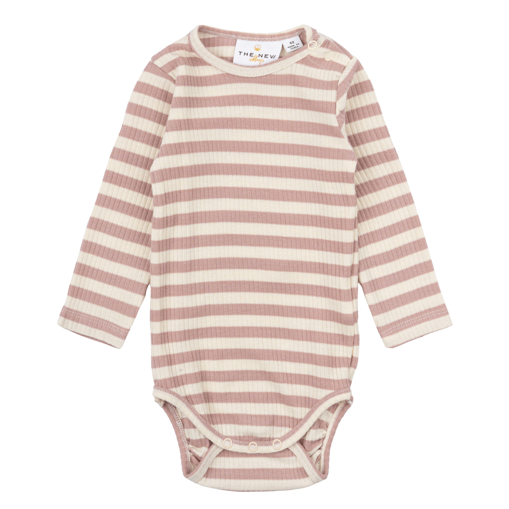 THE NEW Siblings - Fro Uni LS Rib Body, TNSB5920 - Adobe Rose Striped