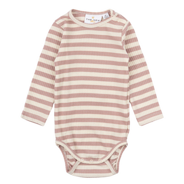 THE NEW Siblings - Fro Uni LS Rib Body, TNSB5920 - Adobe Rose Striped