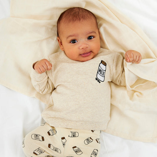 THE NEW Siblings - Norman Sweatshirt, TNSB5946 - Oatmeal Melange