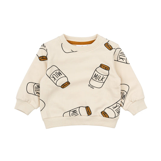 THE NEW Siblings - Nilos Sweatshirt, TNSB5947 - White Swan AOP