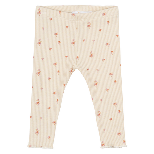 THE NEW Siblings - Noella Rib Leggings, TNSB5972 - White Swan AOP