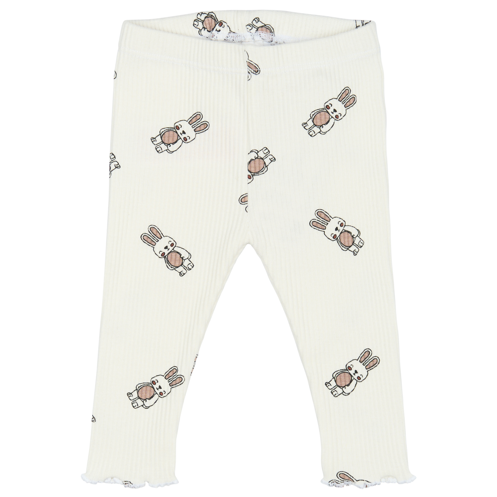 THE NEW Siblings - Pippa Rib Leggings, TNSB6398 - Cloud Dancer AOP