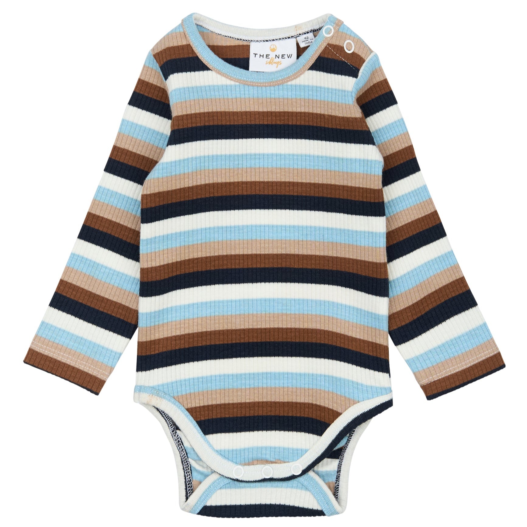 THE NEW Siblings - Park LS Rib Body, TNSB6437 - Powder Blue Striped