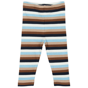 THE NEW Siblings - Park Rib Leggings, TNSB6438 - Powder Blue Striped