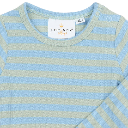THE NEW Siblings - Fro LS Rib Body, TNSB6840 - Forever Blue Striped