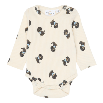 THE NEW Siblings - Sylvan LS Rib Body, TNSB6886 - Gardenia AOP