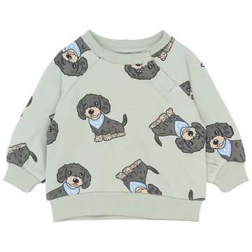 THE NEW Siblings - Sofus Sweatshirt, TNSB6894 - Aqua Gray AOP