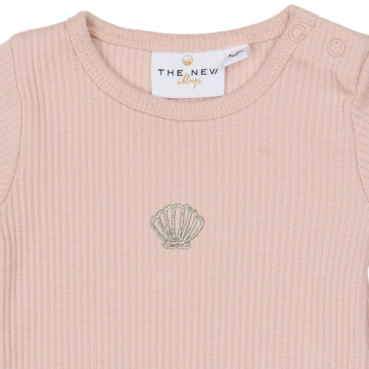 THE NEW Siblings - Tianna SS Rib Body, TNSB7013 - Peach Whip