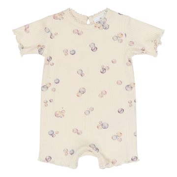 THE NEW Siblings - Tamma SS Rib Jumpsuit, TNSB7019 - Gardenia AOP
