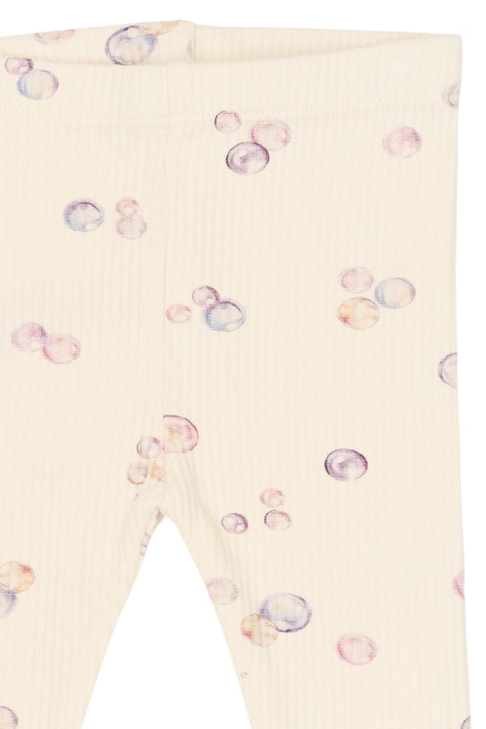 THE NEW Siblings - Tamma Rib Leggings, TNSB7021 - Gardenia AOP