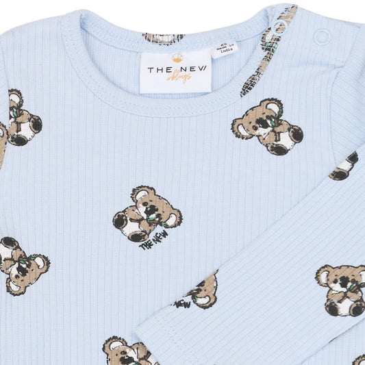 THE NEW Siblings - Topper LS Rib Body, TNSB7037 - Heather AOP