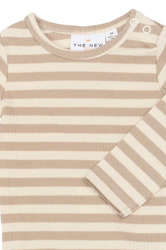 THE NEW Siblings - Fro LS Rib Body, TNSB7045 - Humus Striped