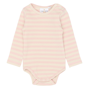 THE NEW Siblings - Fro LS Rib Body, TNSB7045 - Peach Whip Striped