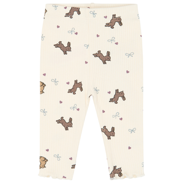 THE NEW Siblings - Venna Rib Leggings, TNSB7224 - Gardenia AOP