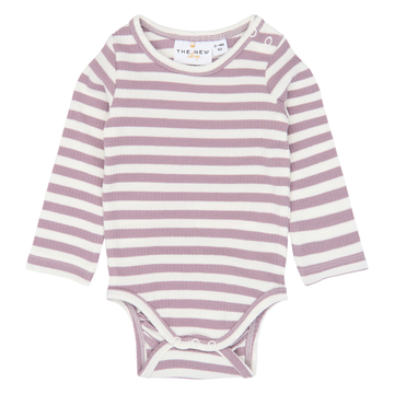 THE NEW Siblings - Fro LS Rib Body, TNSB7241 - Elderberry Gardenia Striped