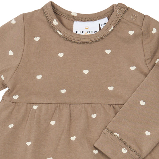 THE NEW Siblings - Nova LS Bodydress, TNSB7255 - Taupe Gray AOP