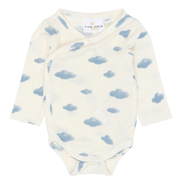 THE NEW Siblings - Vireo LS Modal Wrap Body, TNSB7285 - Gardenia AOP