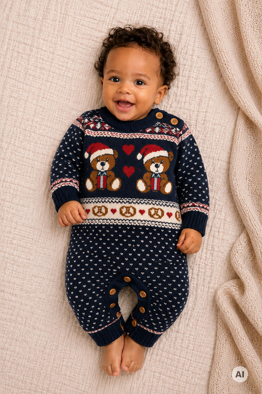 THE NEW Siblings - Holiday Jacquard Jumpsuit, TNSB7386 - Multi Colour