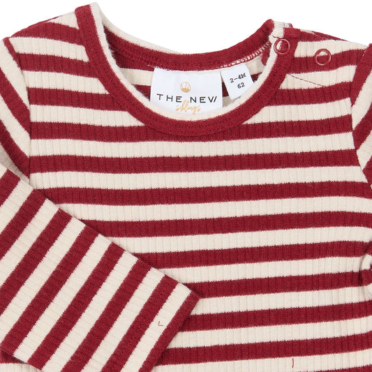 THE NEW Siblings - Fro LS Rib Body, TNSB7410 - Rio Red Striped