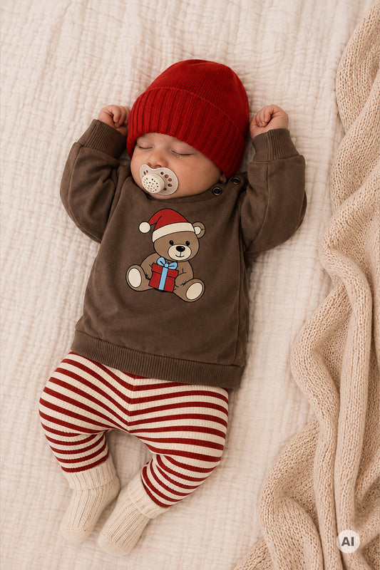 THE NEW Siblings - Fro Rib Leggings, TNSB7414 - Rio Red Striped