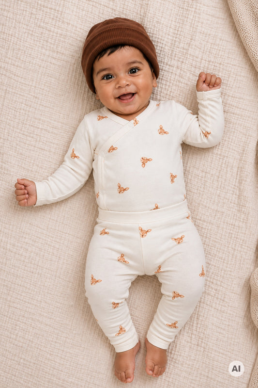 THE NEW Siblings - Yeer LS Wrap Body, TNSB7431 - Gardenia AOP