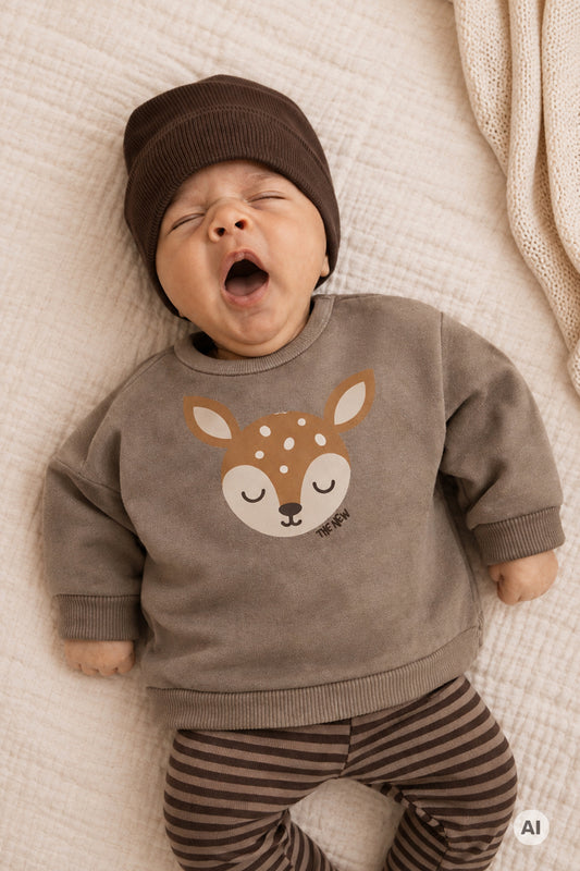 THE NEW Siblings - Ylk Sweatshirt, TNSB7442 - Taupe Gray