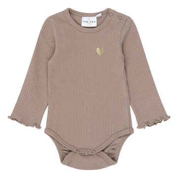THE NEW Siblings - Yanni LS Rib Body, TNSB7454 - Taupe Gray
