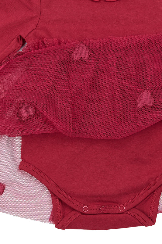 THE NEW Siblings - Ynalla LS Mesh Bodydress, TNSB7516 - Rio Red EMB
