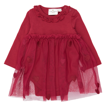 THE NEW Siblings - Ynalla LS Mesh Bodydress, TNSB7516 - Rio Red EMB