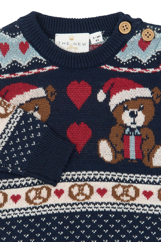 THE NEW Siblings - Holiday Jacquard Pullover, TNSB7568 - Multi Colour