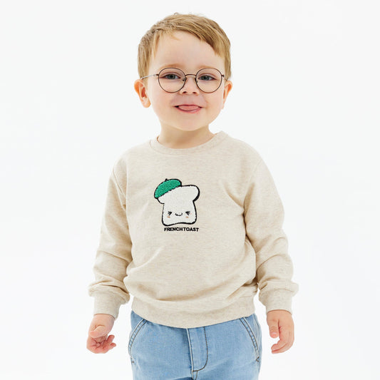 THE NEW Siblings - Niels Sweatshirt, TNST6020 - Oatmeal Melange