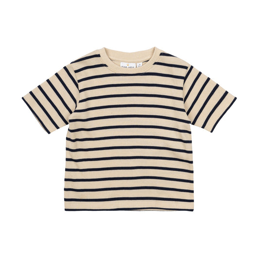 THE NEW Siblings - Nat Uni OS SS Tee, TNST6038 - Mood Indigo Striped