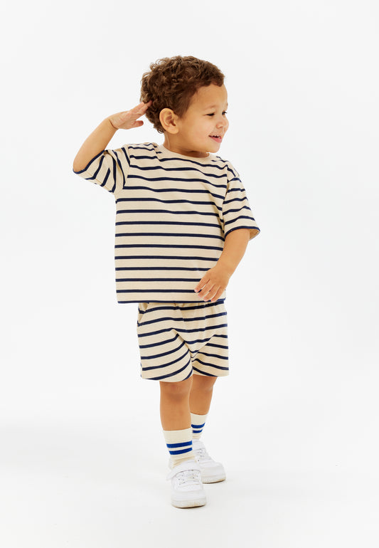 THE NEW Siblings - Nat Uni Shorts, TNST6040 - Mood Indigo Striped