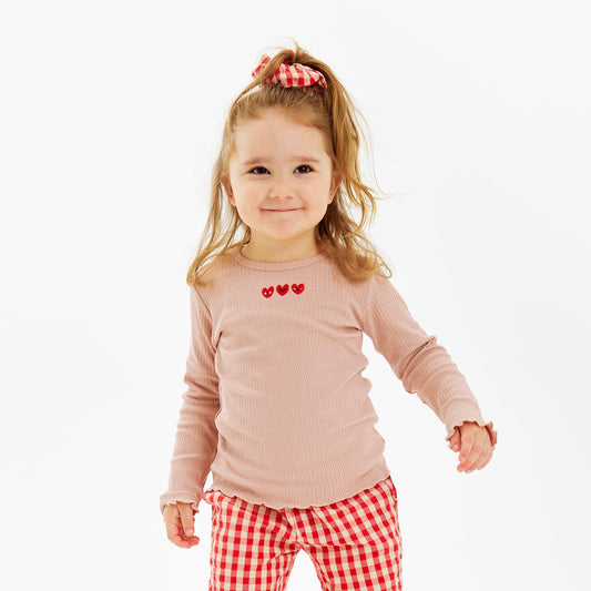 THE NEW Siblings - Neve LS Rib Tee, TNST6055 - Adobe Rose