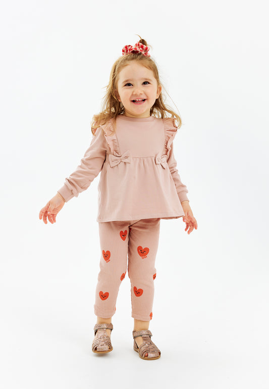 THE NEW Siblings - Nynne Rib Leggings, TNST6057 - Adobe Rose