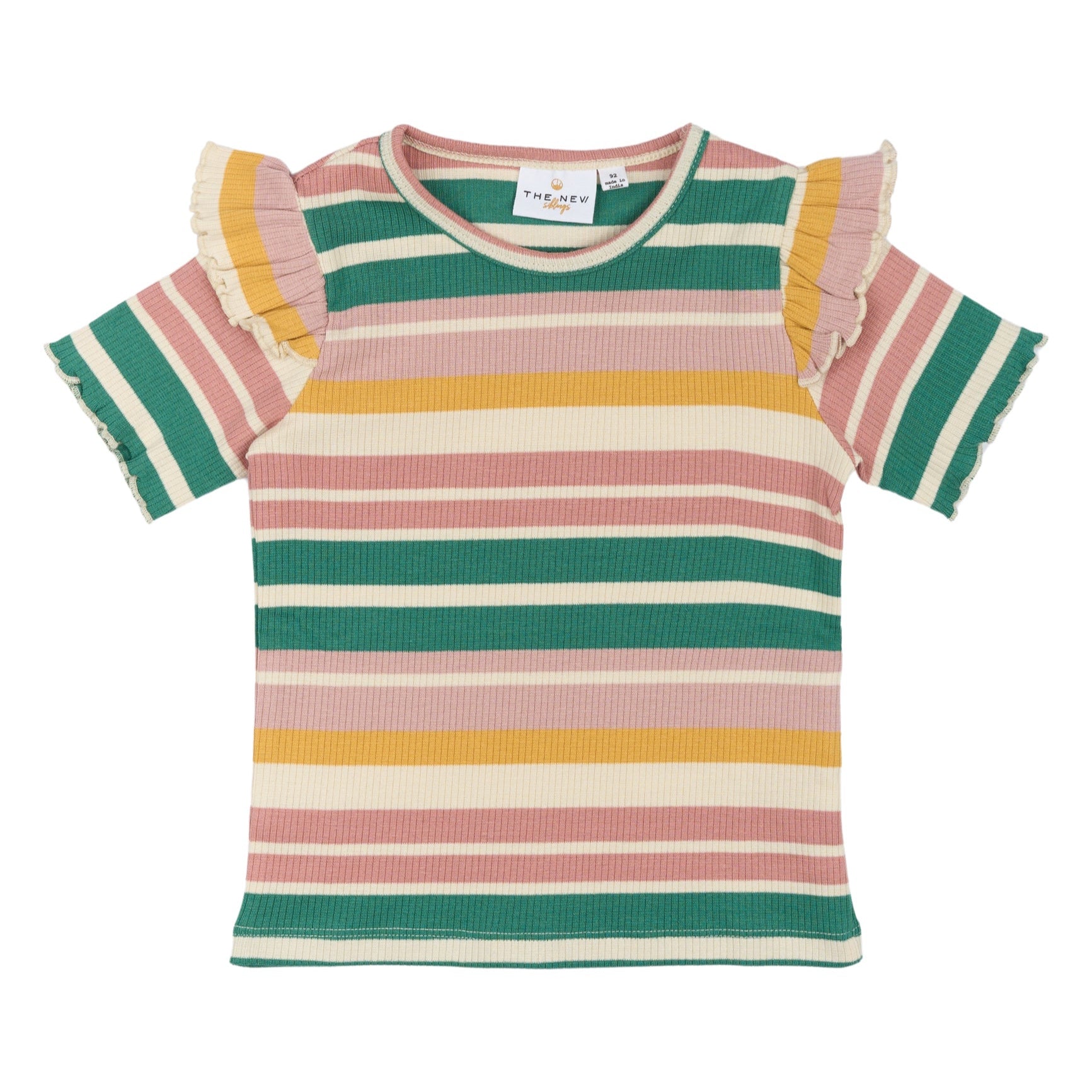 THE NEW Siblings - Ocean SS Rib Tee, TNST6237 - Multi Striped
