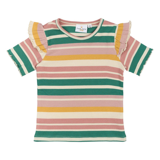 THE NEW Siblings - Ocean SS Rib Tee, TNST6237 - Multi Striped
