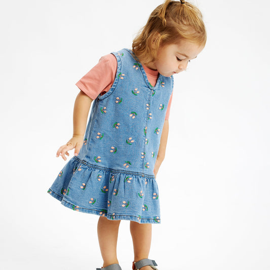 THE NEW Siblings - Ovia SL Denim Dress, TNST6242 - Light Blue Denim EMB