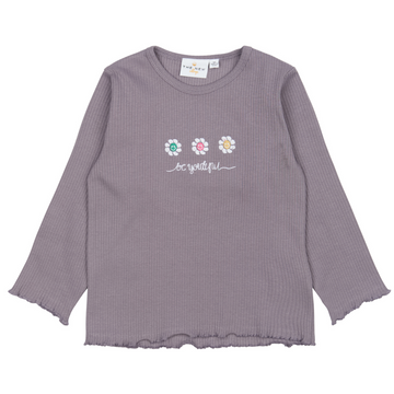 THE NEW Siblings - Princess LS Rib Tee, TNST6296 - Gray Ridge