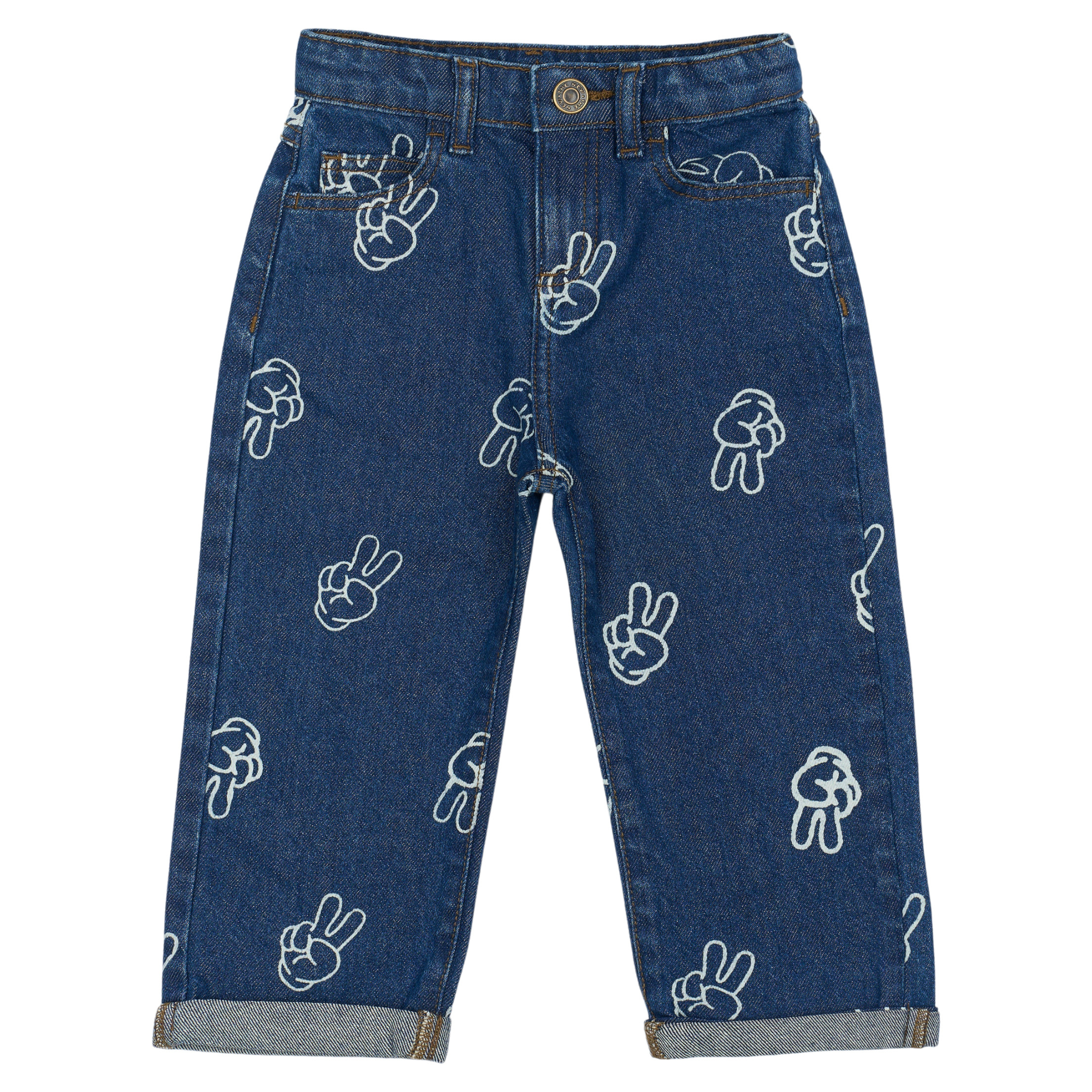 THE NEW Siblings - Prosper Wide Jeans, TNST6568 - Medium Blue Denim AOP
