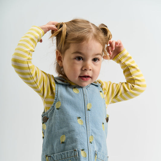 THE NEW Siblings - Fro LS Rib Tee, TNST6672 - Dusky Citron Striped