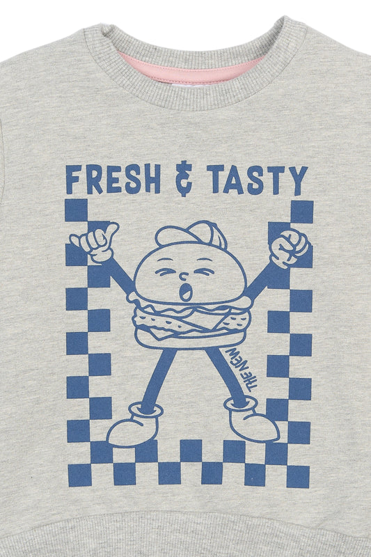 THE NEW Siblings - Samy Sweatshirt, TNST6797 - Light Grey Melange