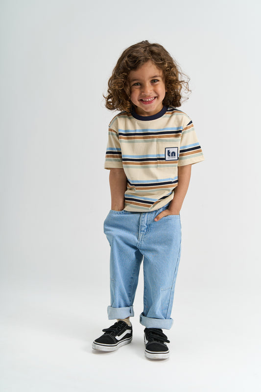 THE NEW Siblings - Silvio Barrel Fit Jeans, TNST6821 - Light Blue Denim