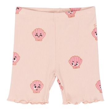 THE NEW Siblings - Tinker Tight Rib Shorts, TNST6915 - Peach Whip AOP